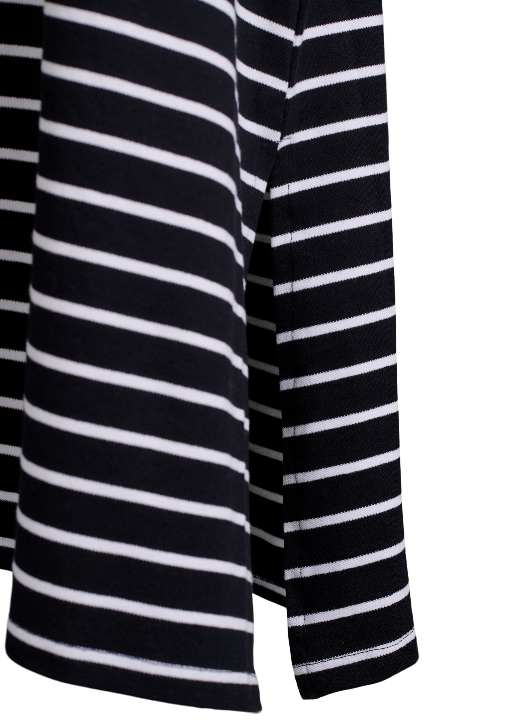 Zizzi Hihaton polo-mekko midi-pituudella, Musta, Packshot image number 3