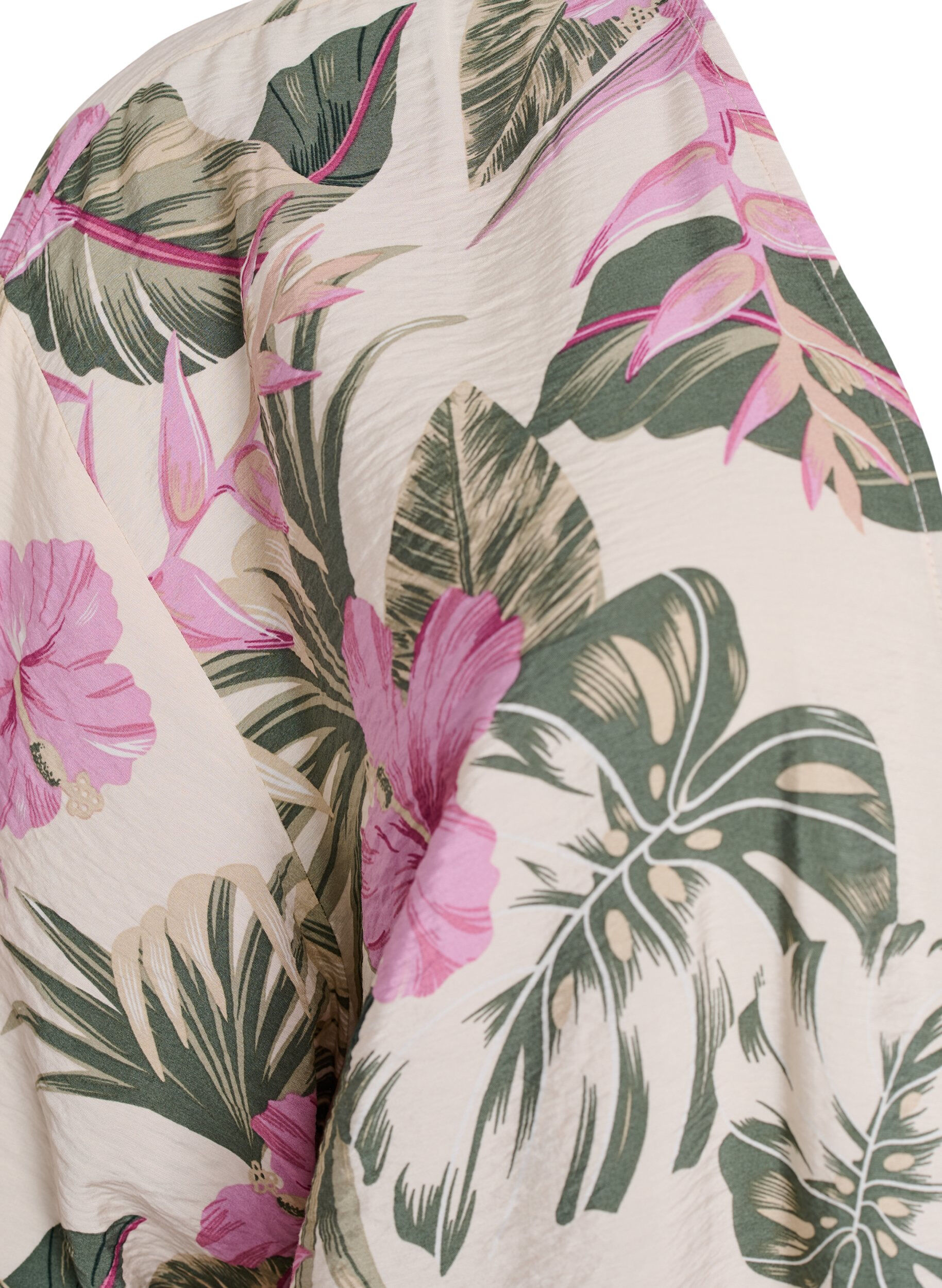 Zizzi Viskoosikimono, &frac34;-mittaiset hihat, Vanilja, Packshot image number 2