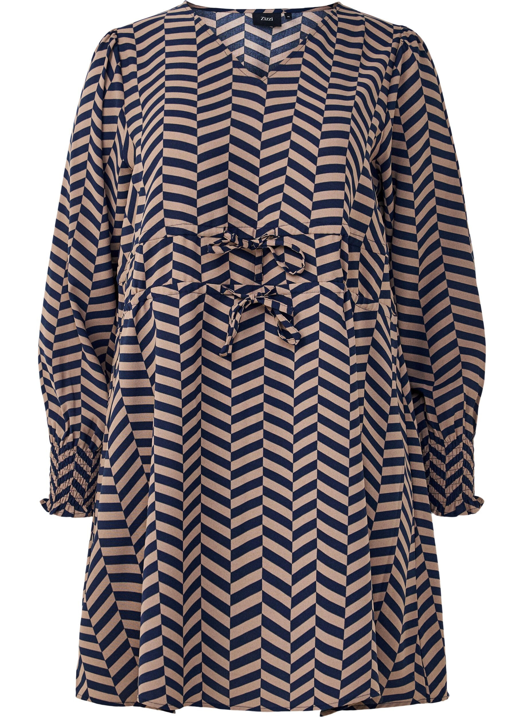 Zizzi Mekko, jossa on solmittavat vy&ouml;t&auml;r&ouml;nauhat, Sininen, Packshot image number 0