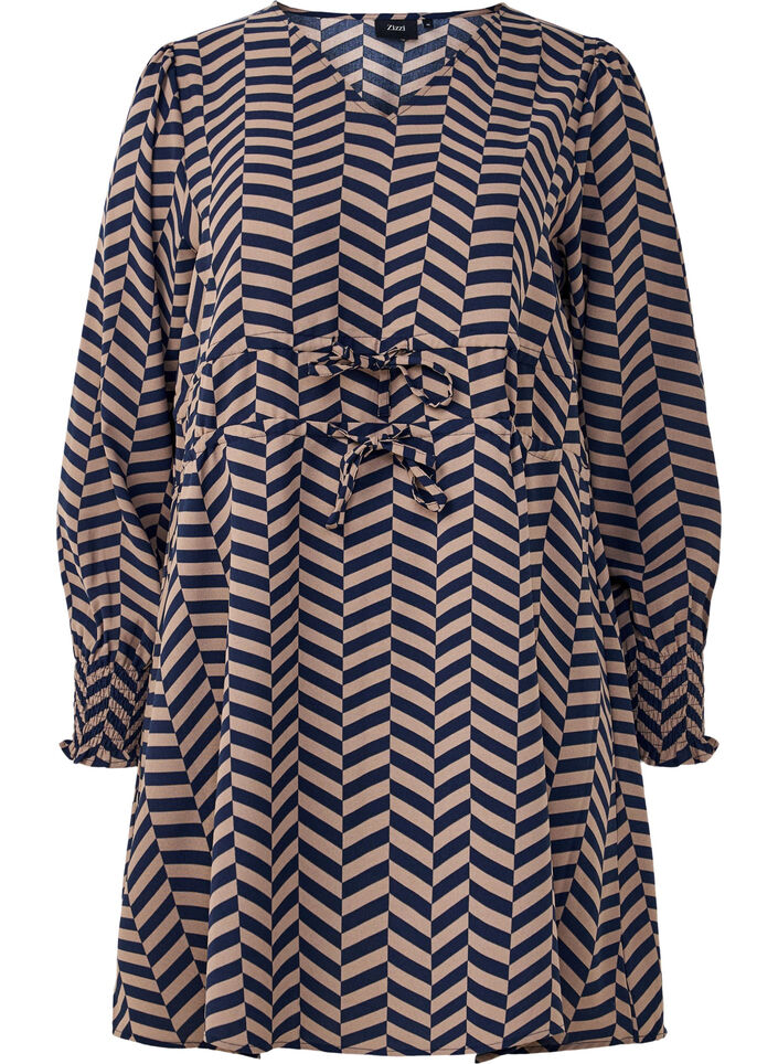 Mekko, jossa on solmittavat vyötärönauhat, Sininen, Packshot image number 0