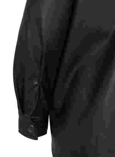 Tekonahkainen paita, Black, Packshot image number 3