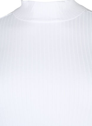 Istuva viskoosipusero korkealla kaula-aukolla, Bright White, Packshot image number 2