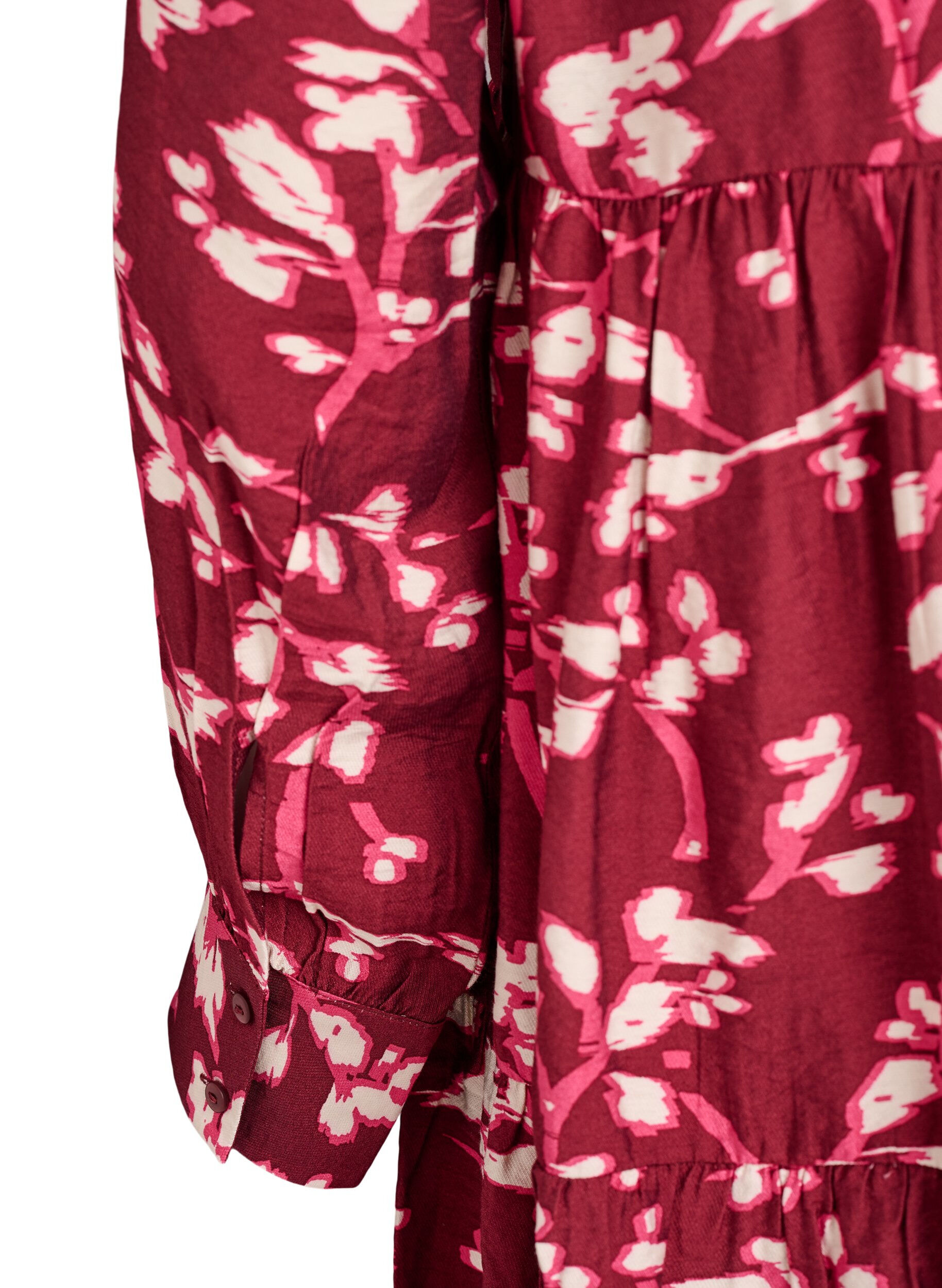 Zizzi A-linjainen mekko r&ouml;yhel&ouml;kauluksella, Punainen, Packshot image number 3