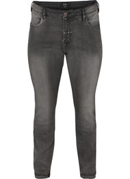 Slim fit Emily-farkut normaalilla vy&ouml;t&auml;r&ouml;ll&auml;, Harmaa
