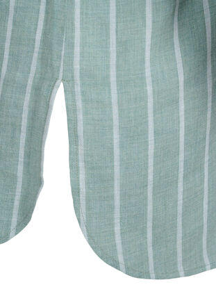 Raidallinen paita v-aukolla, Balsam Green Stripe, Packshot image number 3