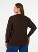 Melange-neulepusero py&ouml;re&auml;ll&auml; p&auml;&auml;ntiell&auml;, Ruskea, Model image number 2