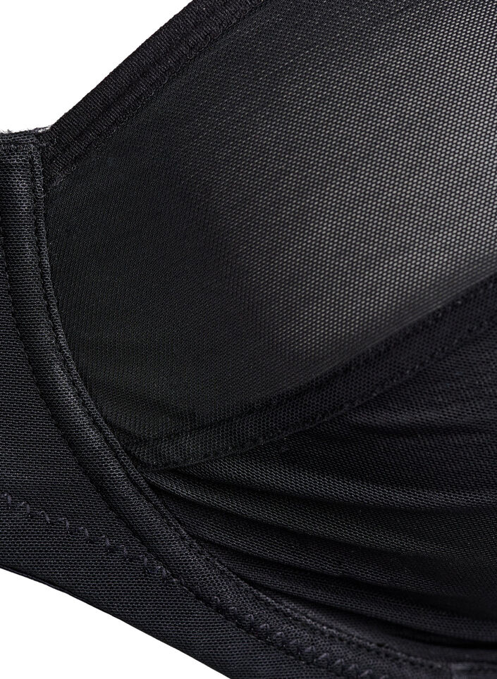 Täyspeittävä perusrintaliivit mesh-kankaassa, Musta, Packshot image number 2