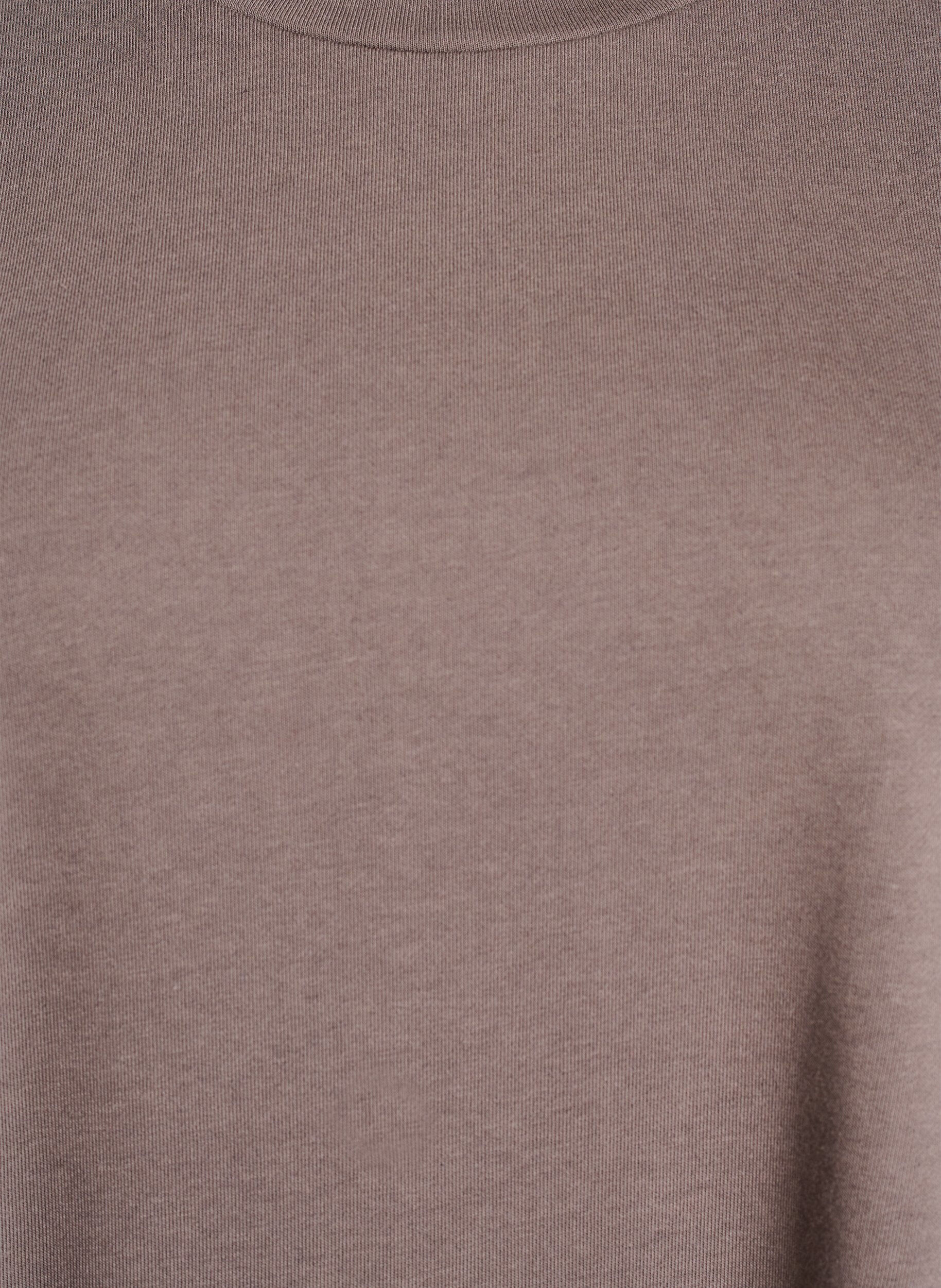 Zizzi Polvipituinen trikoomekko, jossa on taskut ja A-linjainen malli, Ruskea, Packshot image number 2