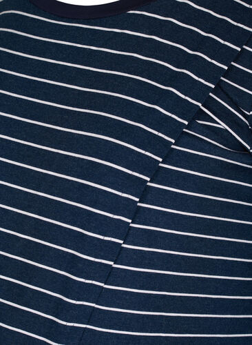 Raidallinen äitiyspusero 3/4-hihoilla , Blue Stripe , Packshot image number 2