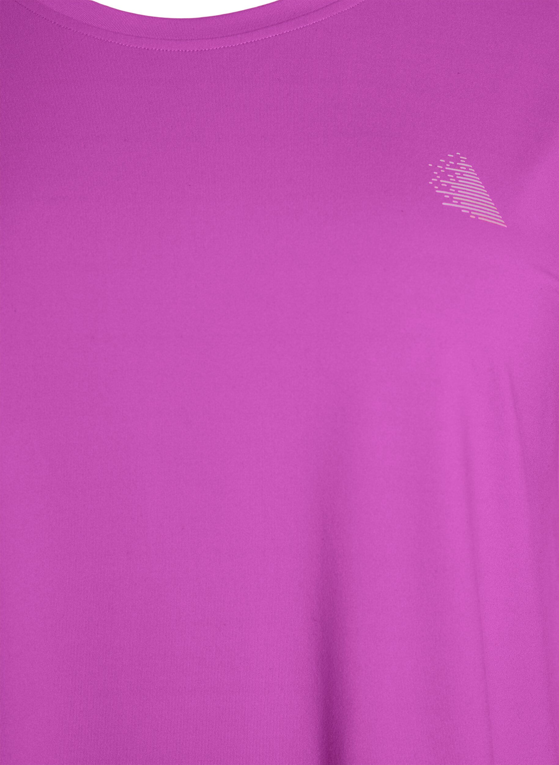 ZizziYksiv&auml;rinen treeni-T-paita, Violetti, Packshot image number 2