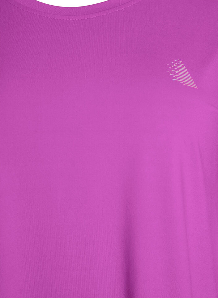 Yksiv&auml;rinen treeni-T-paita, Violetti, Packshot image number 2