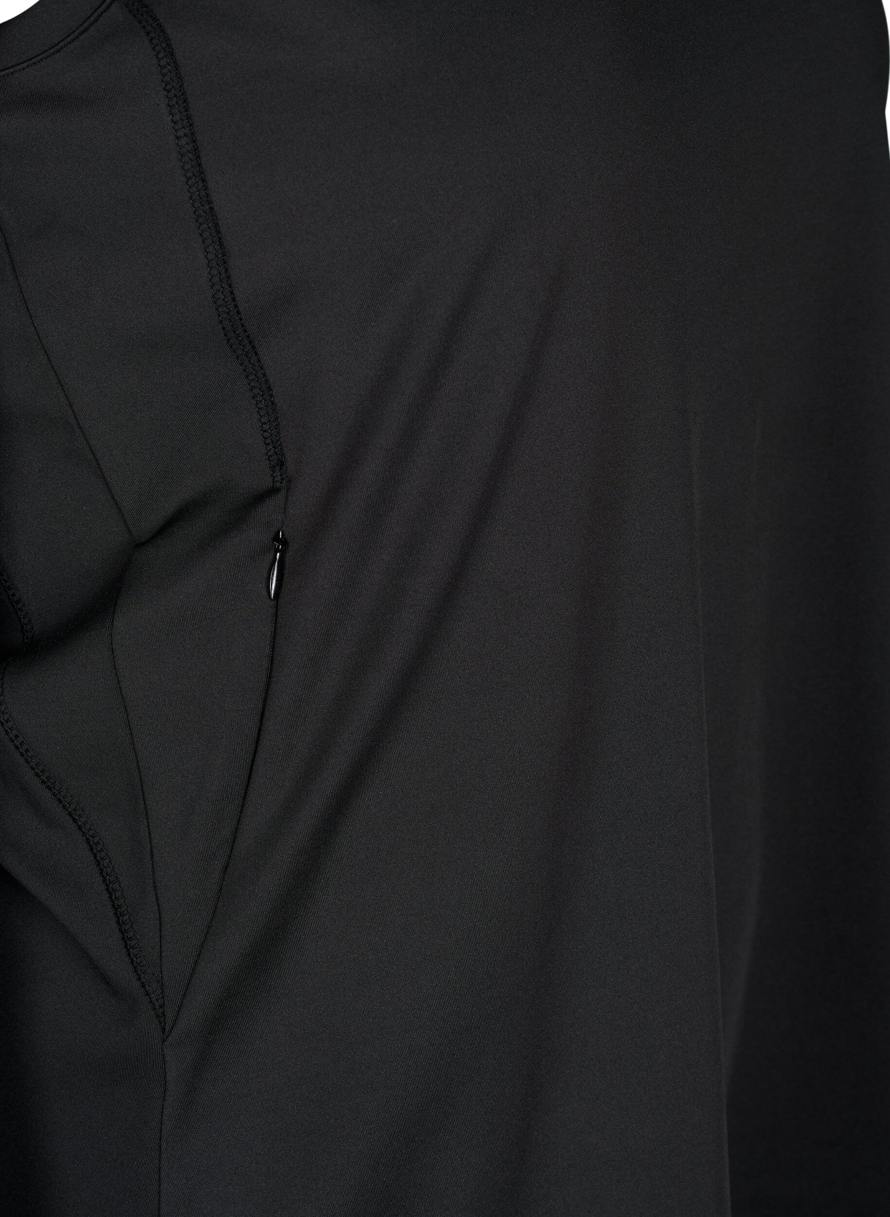 Zizzi Treenitoppi painijansel&auml;ll&auml; ja mesh-kankaalla, Black, Packshot image number 3