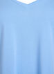 Lyhythihainen T-paita V-p&auml;&auml;ntiell&auml;, Sininen, Packshot image number 2