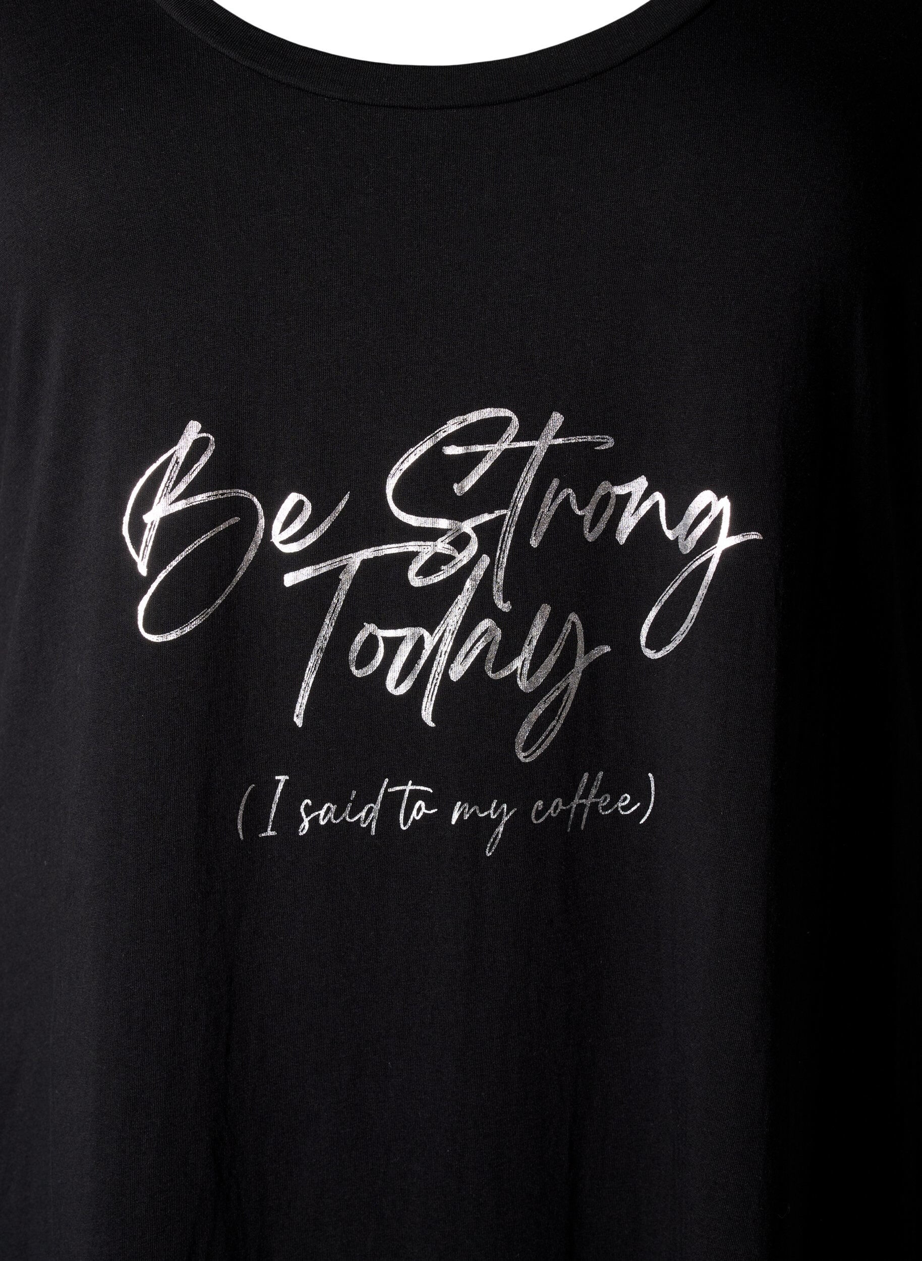 Zizzi Lyhythihainen y&ouml;paita luomupuuvillaa, Musta, Packshot image number 2