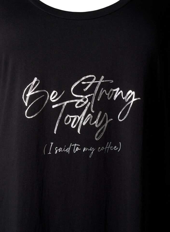 Lyhythihainen y&ouml;paita luomupuuvillaa, Musta, Packshot image number 2