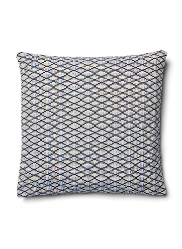 Tyynynpäällinen jaquard-kuosilla, Black/Blue/White, Packshot image number 0