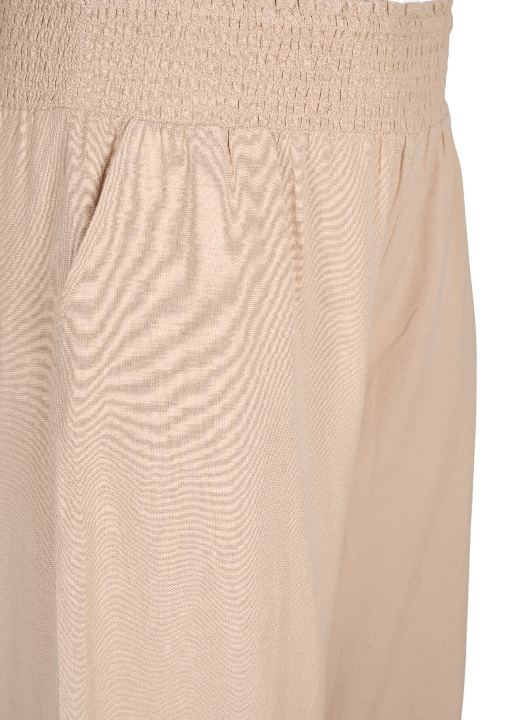 Zizzi Rypytys-housut pellaa, Beige, Packshot image number 2