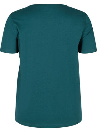 Lyhythihainen t-paita v-aukolla ja mesh-kankaalla , Ponderosa Pine, Packshot image number 1