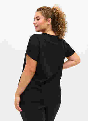 T-paita printillä treeniin , Black Run, Model image number 1