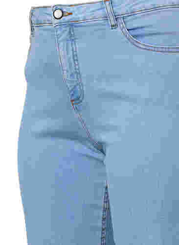 Korkeavyötäröiset Gemma-farkut reiällä polvessa, Ex Lgt Blue, Packshot image number 2