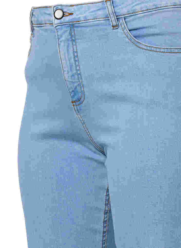 Korkeavyötäröiset Gemma-farkut reiällä polvessa, Ex Lgt Blue, Packshot image number 2