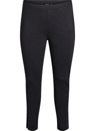 Leggingsit halkioilla ja pienillä strassikivillä, Musta