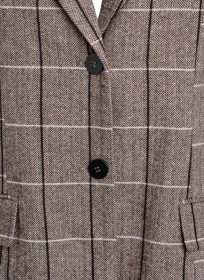 Klassinen ruudullinen bleiseri, Harmaa, Packshot image number 2