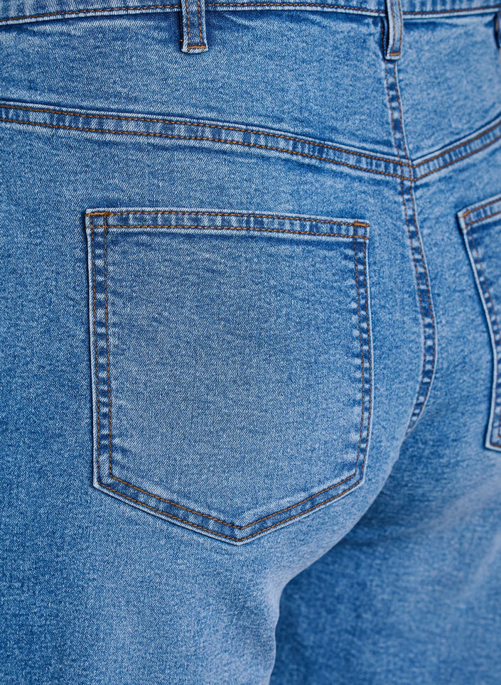 FLASH - Rento denimshortsit korkealla vy&ouml;t&auml;r&ouml;ll&auml;, Sininen, Packshot image number 3