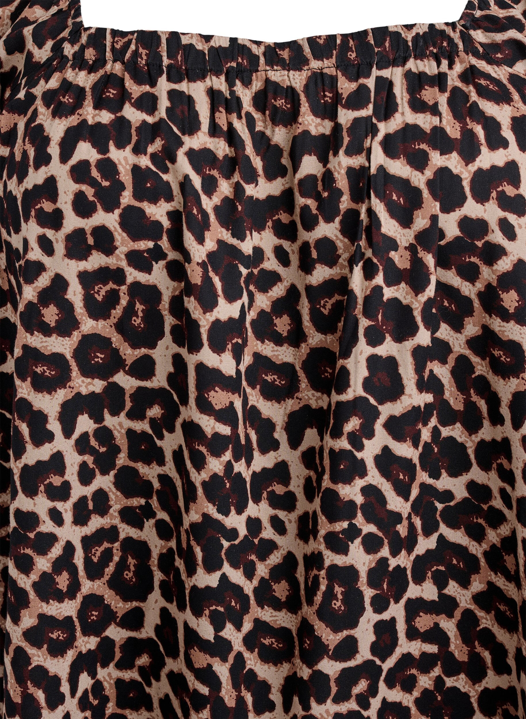 Zizzi Viskoosinen rantamekko, jossa on printti, Beige, Packshot image number 2