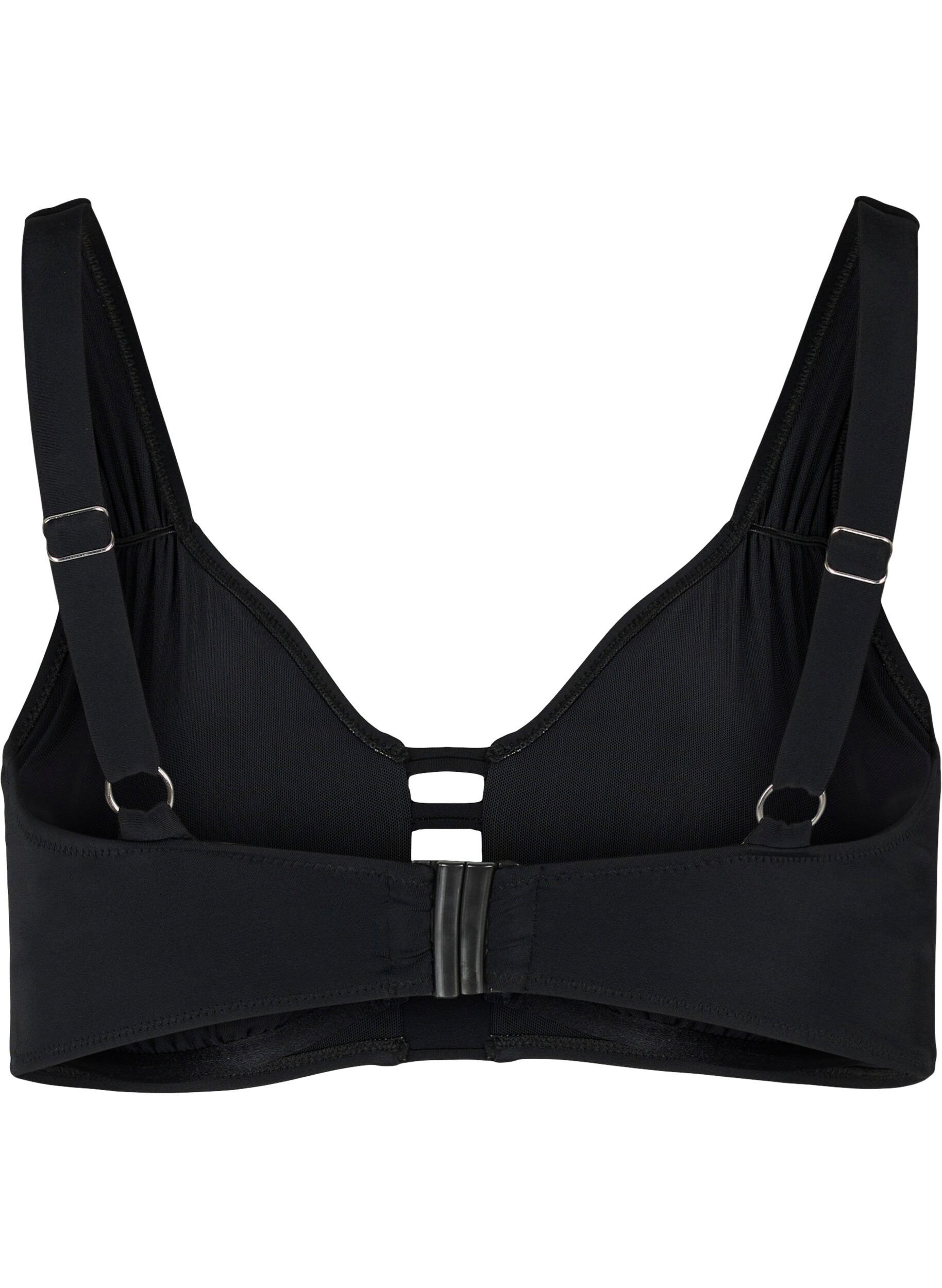 Zizzi Bikiniyl&auml;osa irroitettavalla toppauksella, Black, Packshot image number 1