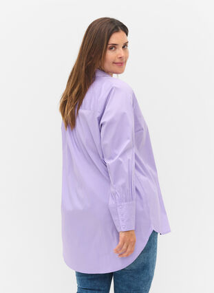Pitkähihainen paita korkeilla manseteilla, Lavender, Model image number 1