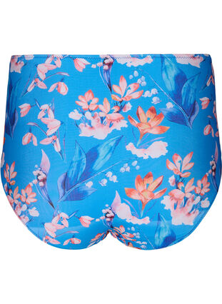 Ekstrakorkeavyötäröinen bikinialaosa kuosilla, Bright Blue Print, Packshot image number 1