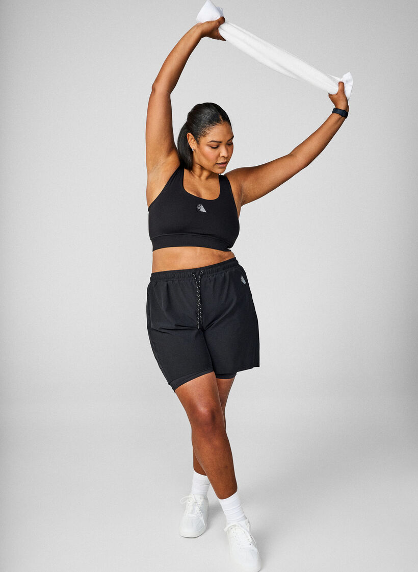 Treenishortsit alusshortseilla, Musta, Image image number 0