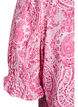 Viskoosipusero paisleykuosilla ja neliskulmaisella p&auml;&auml;ntiell&auml;, Vaaleanpunainen, Packshot image number 3