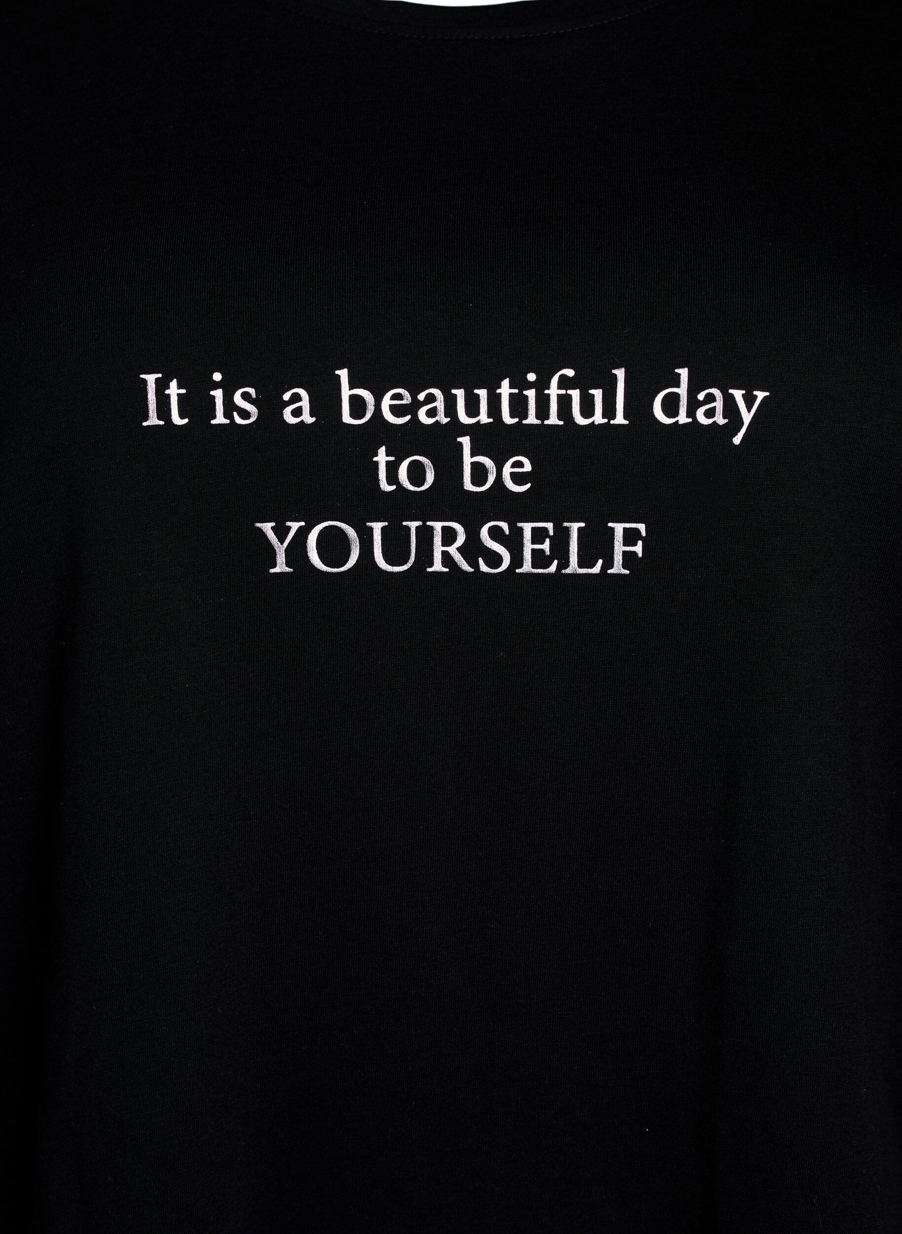 Zizzi T-paita printill&auml;, Musta, Packshot image number 2