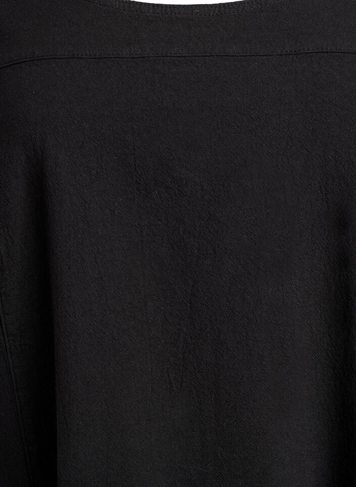 Lyhythihainen puuvillamekko, Musta, Packshot image number 2