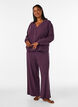 Ribatut jerseyhousut leveill&auml; lahkeilla, Violetti, Model image number 1
