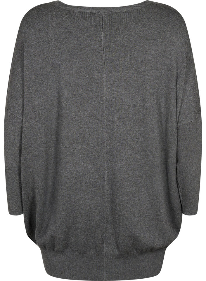 Neuletunika viskoosisekoitteesta, Dark Grey Melange, Packshot image number 1