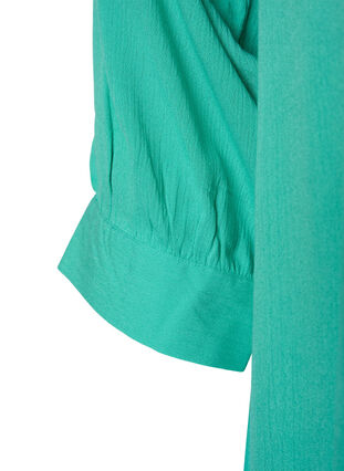 Viskoositunika 3/4-pituisilla hihoilla, Turquoise, Packshot image number 3