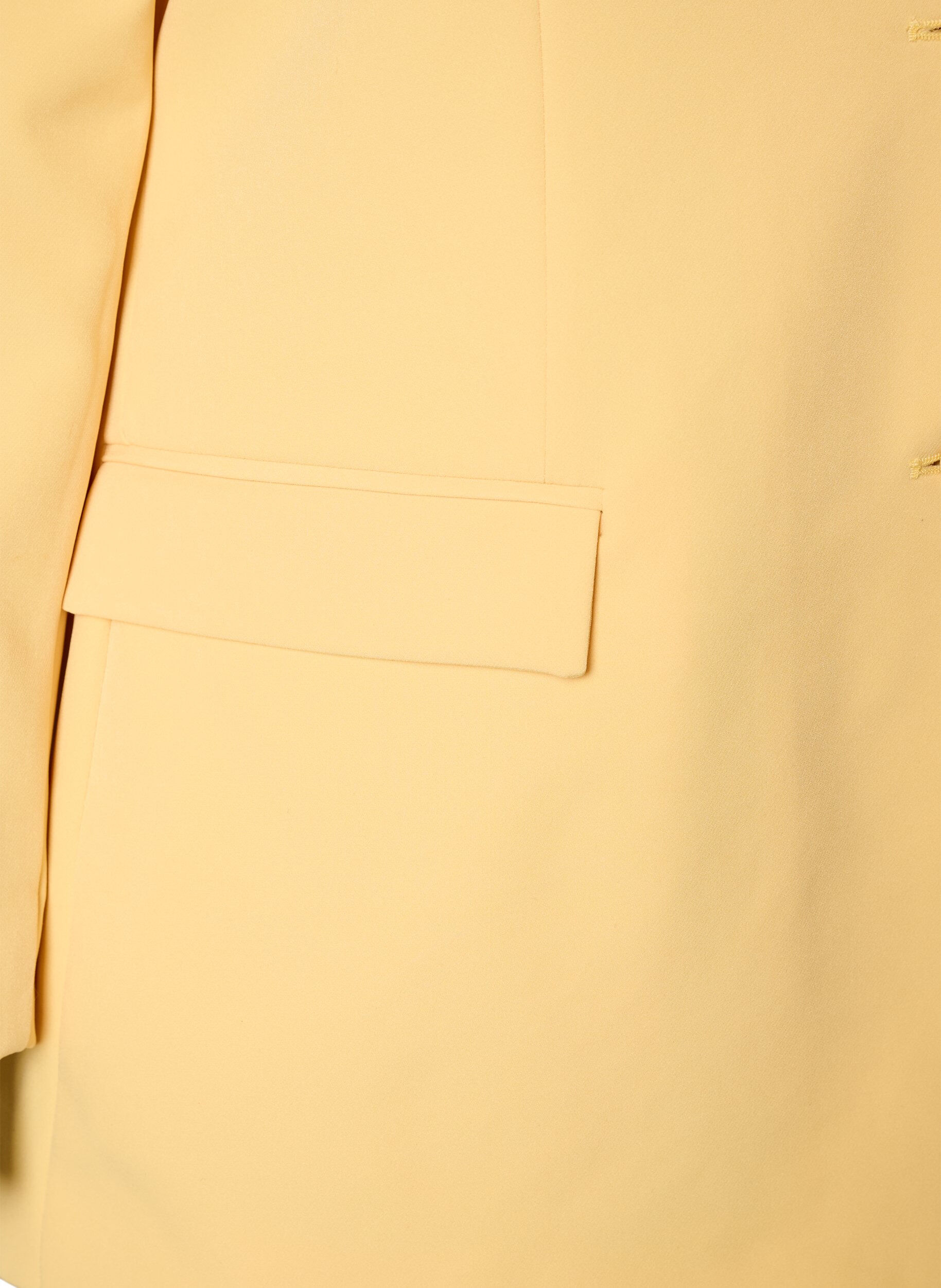 Zizzi Klassinen bleiseri nappikiinnityksell&auml;, Keltainen, Packshot image number 3