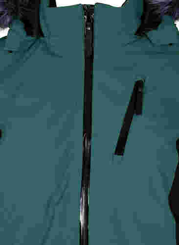 Talviurheilutakki irrotettavalla hupulla, Mallard Green Comb, Packshot image number 2
