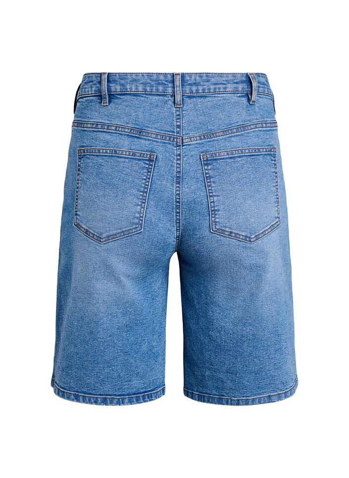 Rento denimshortsit korkealla vy&ouml;t&auml;r&ouml;ll&auml;, Sininen, Packshot image number 1