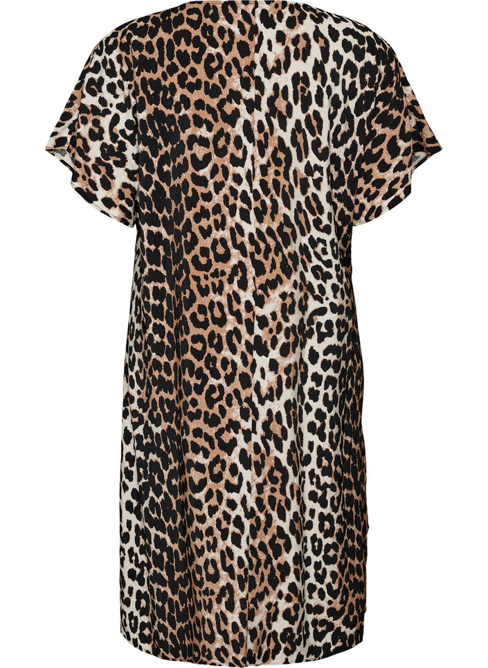 Viskoosimekko, jossa on V-p&auml;&auml;ntie, Ruskea, Packshot image number 1