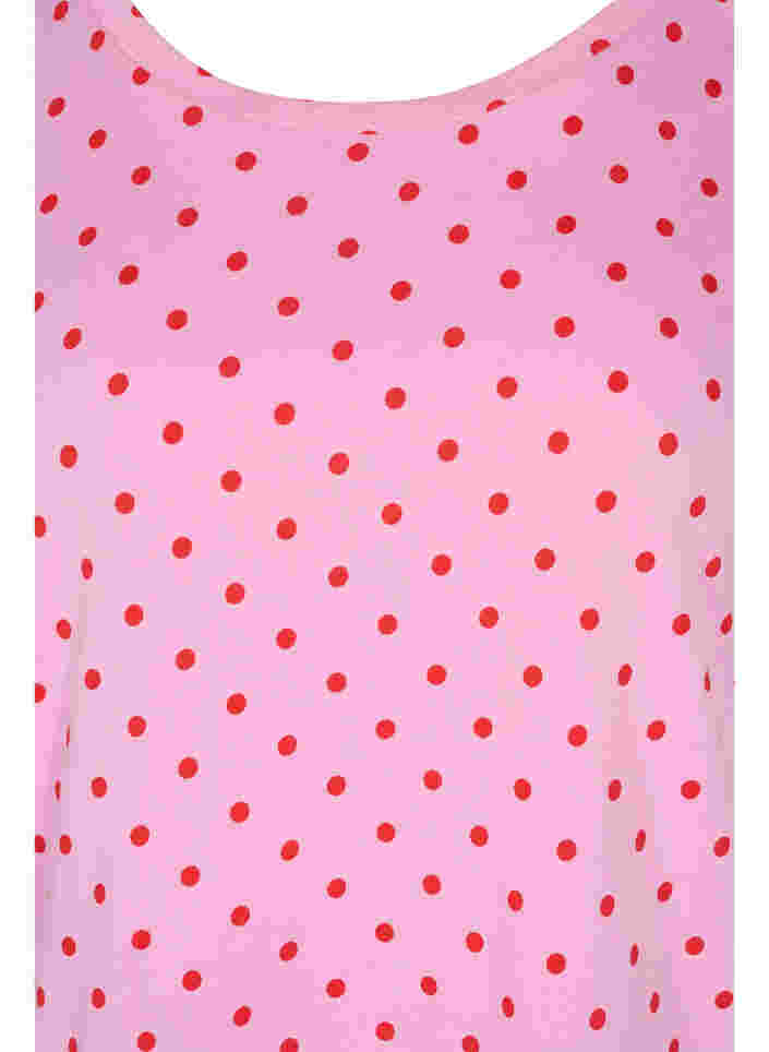 Pilkullinen t-paita puuvillasta, Prism Pink W. Dot, Packshot image number 2
