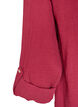 Paita puuvillamusliinissa, jossa broderie anglaise -kirjailu, Punainen, Packshot image number 3