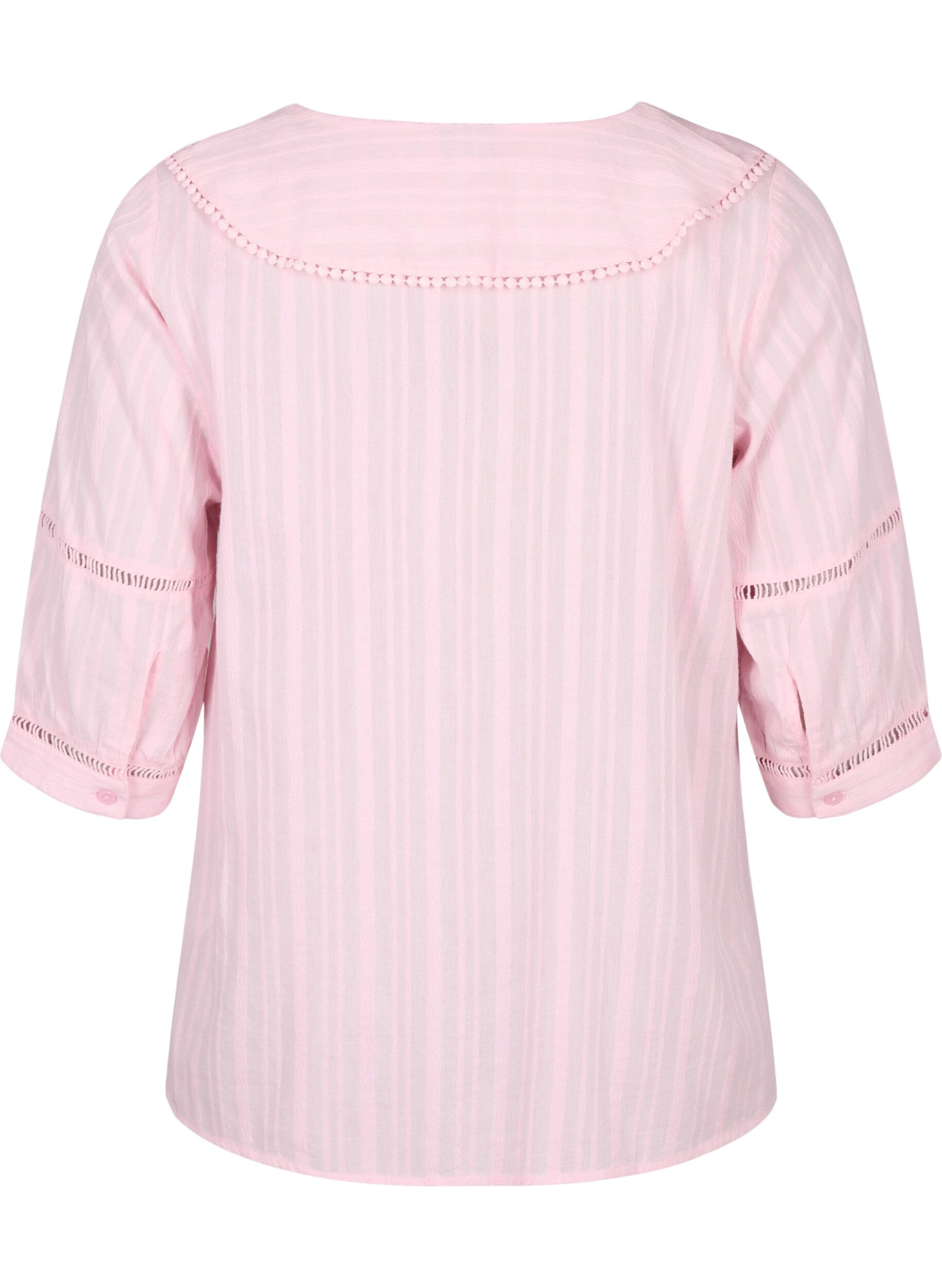 Zizzi Pusero, jossa on 3/4-hihat ja pitsikoriste, Almond Blossom, Packshot image number 1