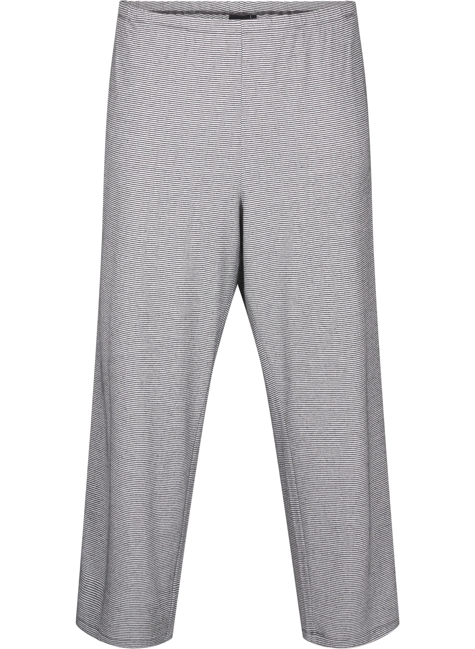 Zizzi Y&ouml;housut, joissa on taskut, Striped DGM , Packshot image number 0