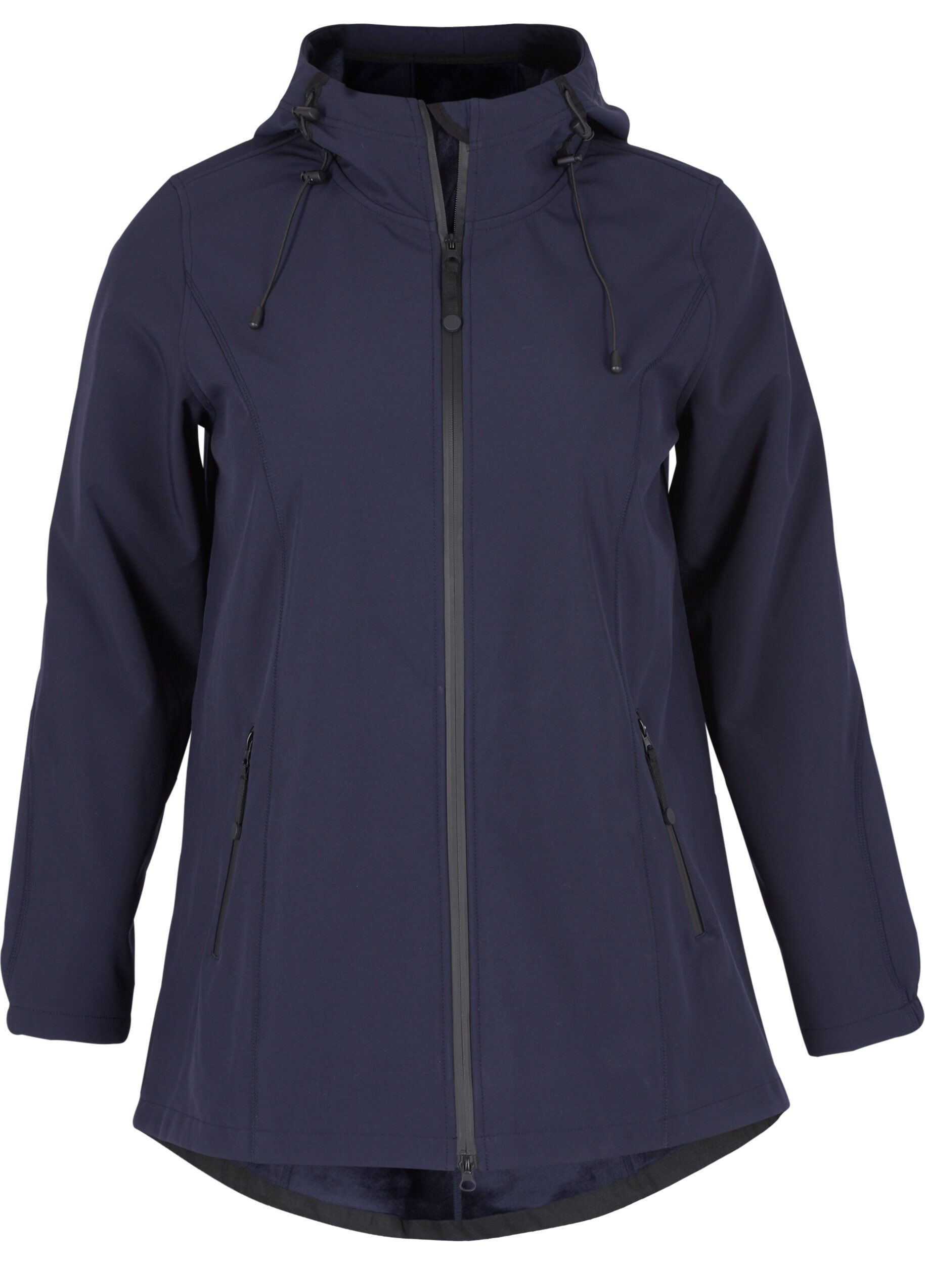 Zizzi Lyhyt softshell-takki hupulla, Night Sky, Packshot image number 0