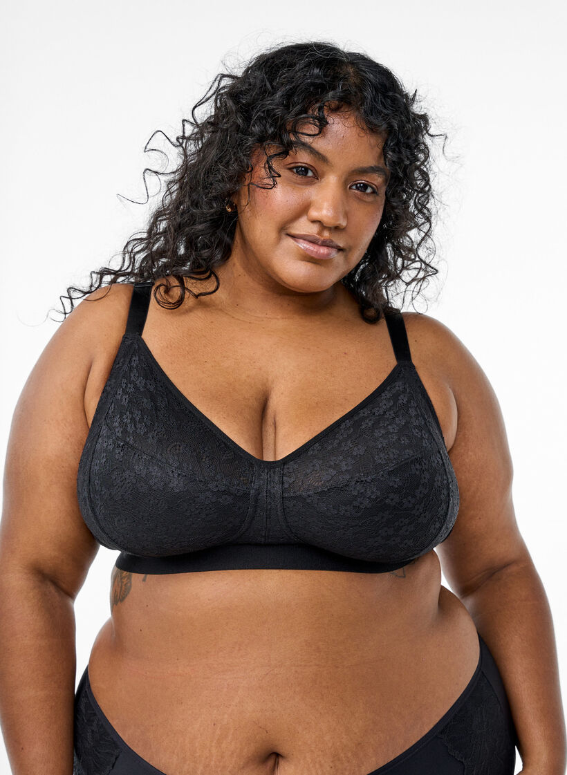 Langattomat pitsirintaliivit, Musta, Model image number 0