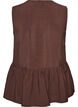 Hihaton peplum-pusero koristenapeilla, Ruskea, Packshot image number 1
